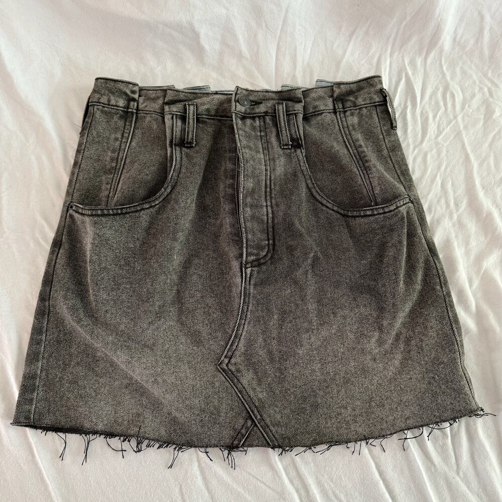Free People black denim skirt size 28